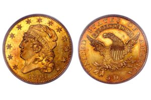 Read more about the article 1829 Proof Capped Bust $5 Gold Half Eagle – Large Date