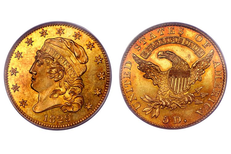 You are currently viewing 1829 Proof Capped Bust $5 Gold Half Eagle – Large Date
